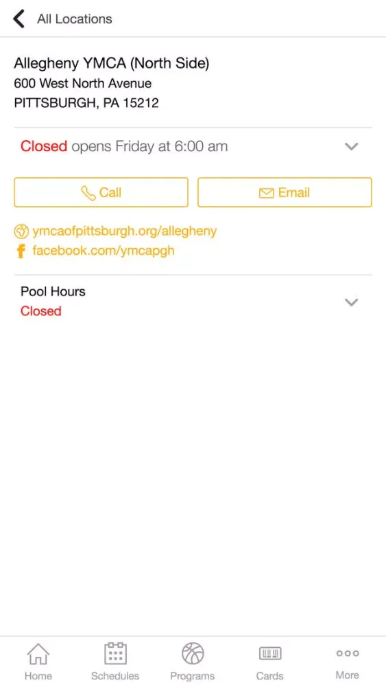Screenshot di YMCA of Greater Pittsburgh