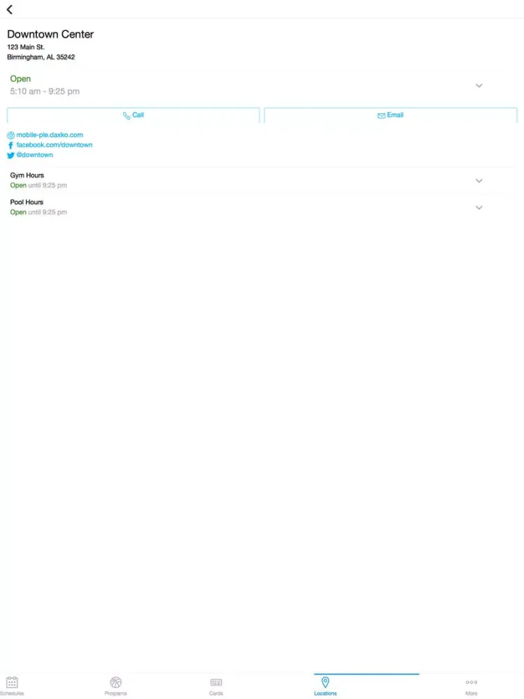Скриншоты Treasure Valley Family YMCA iPad 
