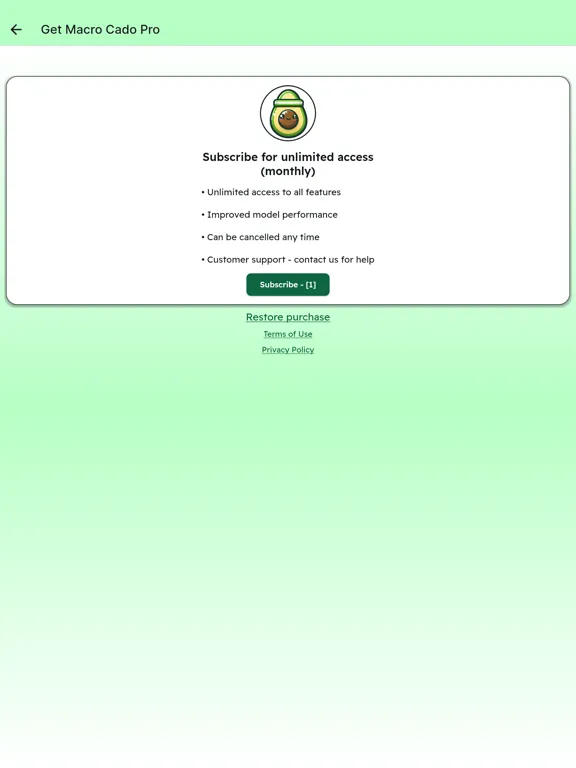 Macro Cado: AI Calorie Scanner iPad  스크린샷
