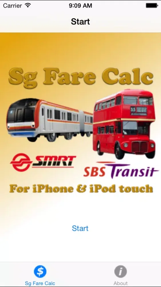 Capturas de tela do Sg Fare Calc