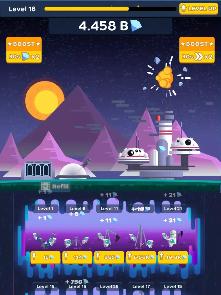 Space Idle iPad  স্ক্রিনশট