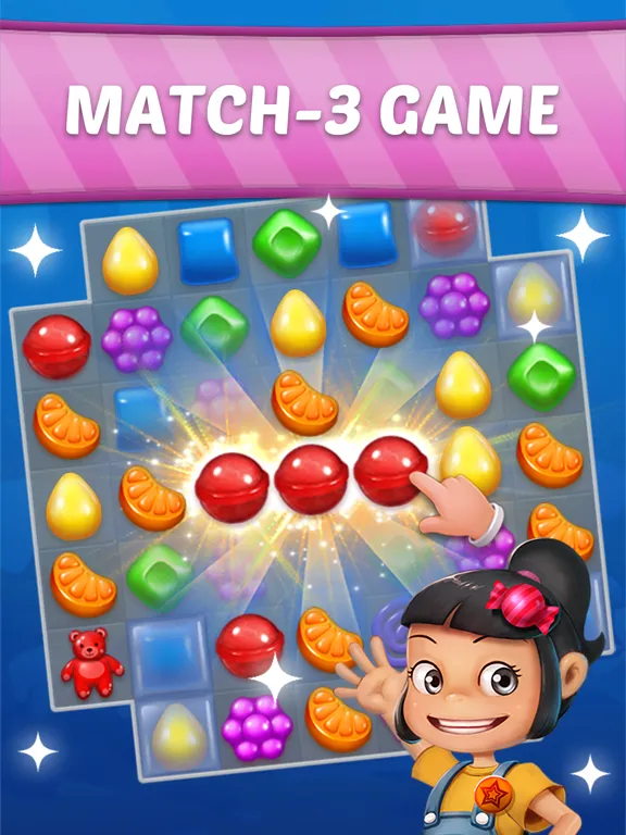 CandySweetStory:Match-3 Puzzle iPad  Screenshots