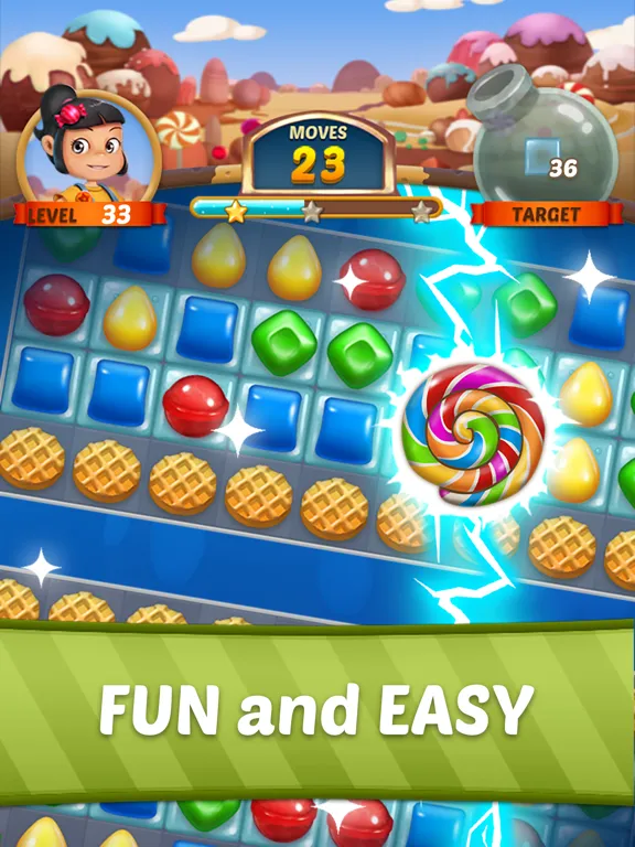 CandySweetStory:Match-3 Puzzle iPad  Screenshots