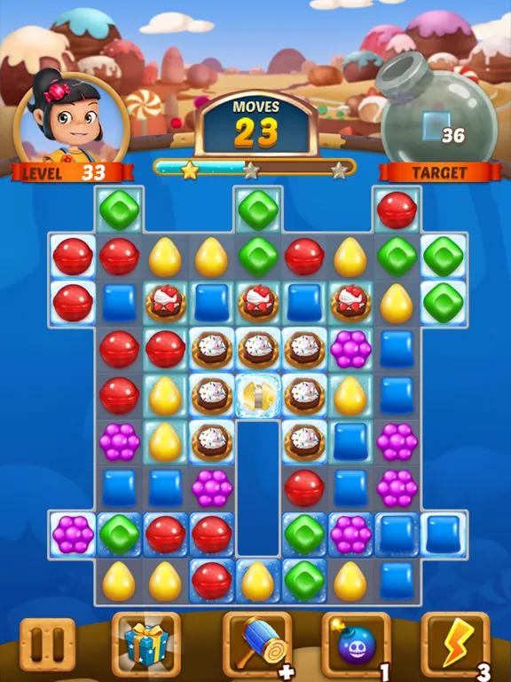 CandySweetStory:Match-3 Puzzle iPad  Screenshots