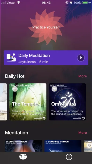 Capturas de tela do Soothing Music