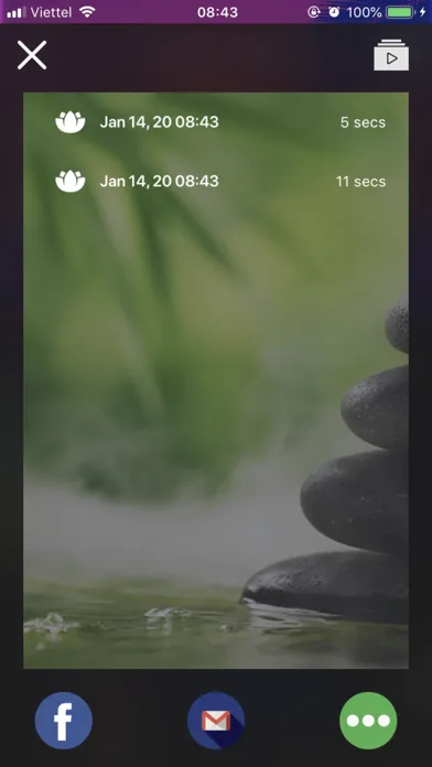 Capturas de tela do Soothing Music
