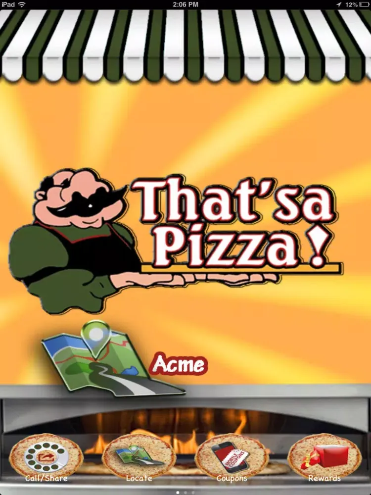 Ảnh chụp màn hình của Pizza. iPad 
