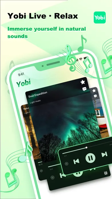 Capturas de tela do Yobi Live · Relax