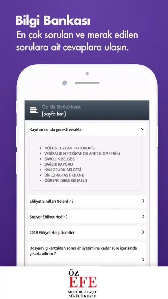 Öz Efe Sürücü Kursu Screenshots