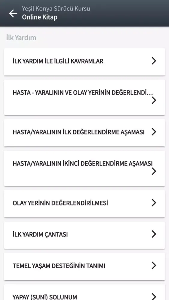 ภาพหน้าจอของ Yeşil Konya Sürücü Kursu