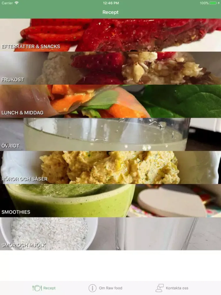 Rawfood iPad  Screenshots