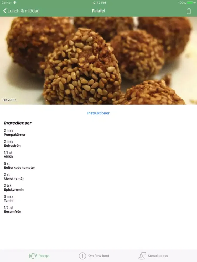 Rawfood iPad  Screenshots