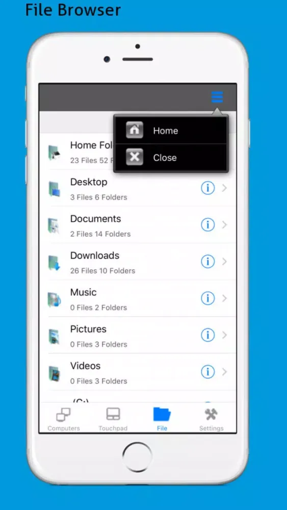 Captures d'écran de iTouch Remote