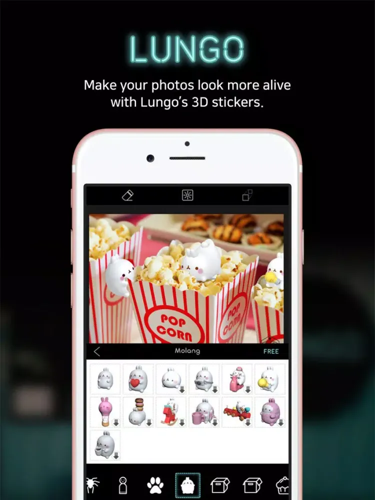 Capturas de tela do LUNGO - 3D Sticker Photo iPad 