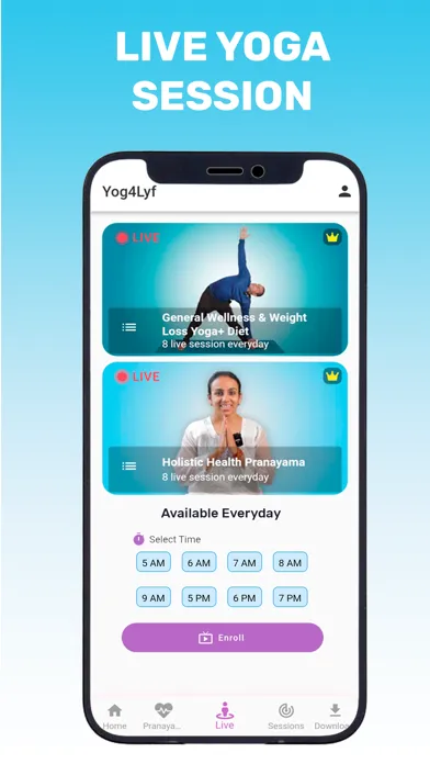Tangkapan skrin Yog4Lyf: Yoga for health