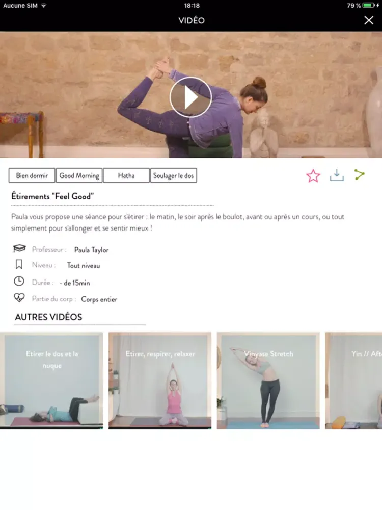 Tangkapan layar YogaConnect iPad 