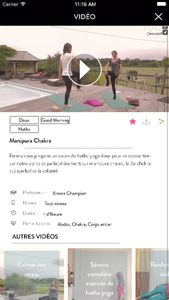 Tangkapan layar YogaConnect