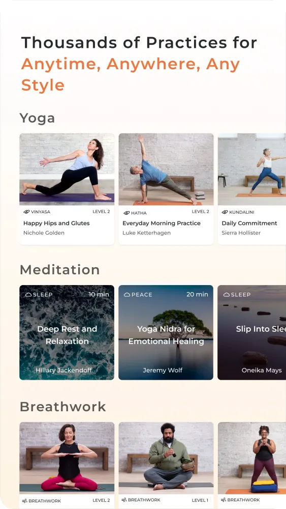 Yoga International スクリーンショット