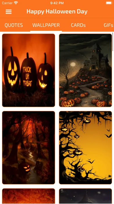 Halloween Cards & Wallpaper Screenshots