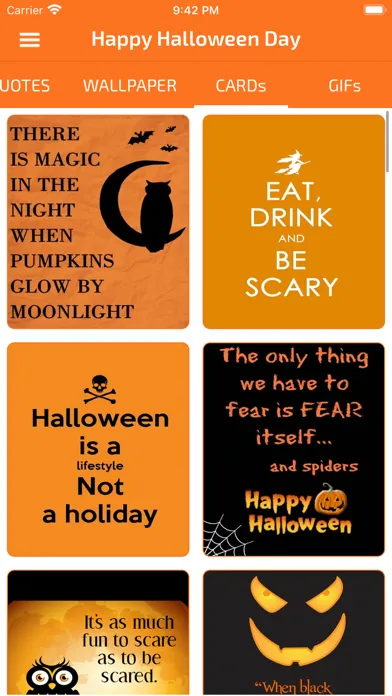 Halloween Cards & Wallpaper Screenshots