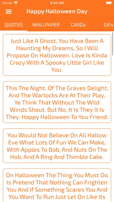 Halloween Cards & Wallpaper Screenshots