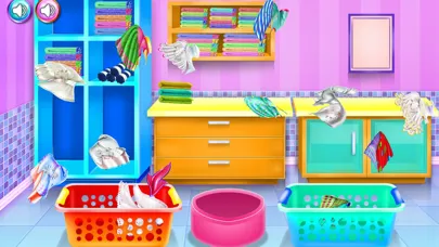 Olivias washing laundry game Screenshots