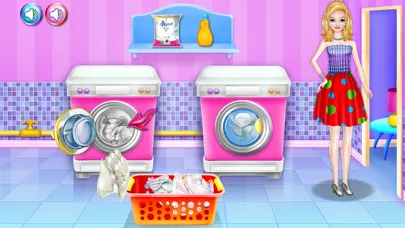 Olivias washing laundry game Screenshots