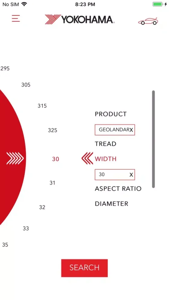 Скриншоты Yokohama Tire Specs