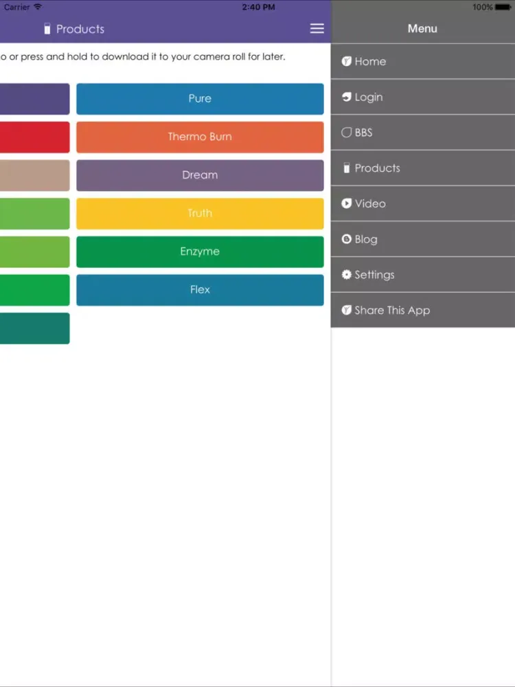 Ảnh chụp màn hình của Yoli Better Body System iPad 