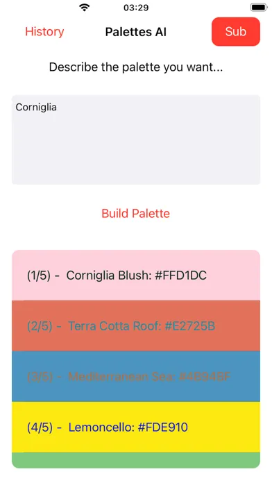 Color Palette Generator AI سکرین شاٹس