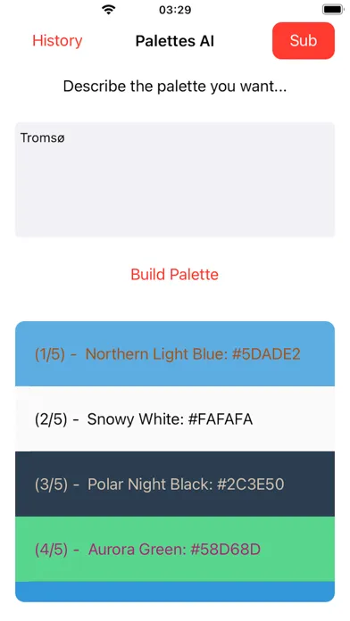 Color Palette Generator AI سکرین شاٹس