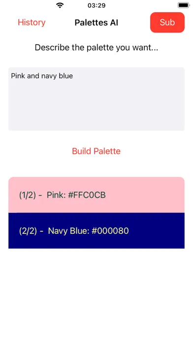 Color Palette Generator AI سکرین شاٹس