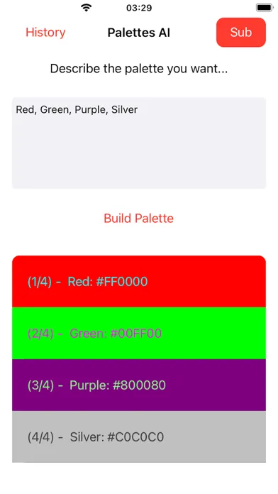 Color Palette Generator AI سکرین شاٹس