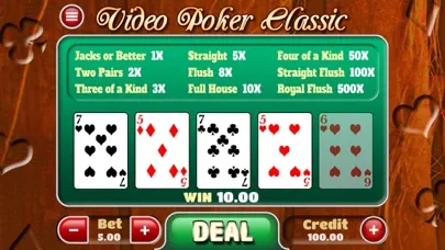 Tangkapan skrin Video Poker Go