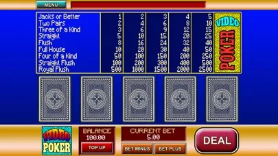 Tangkapan skrin Video Poker Go