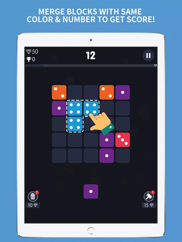 Merge Dominoes: Dice Block It iPad  स्क्रीनशॉट