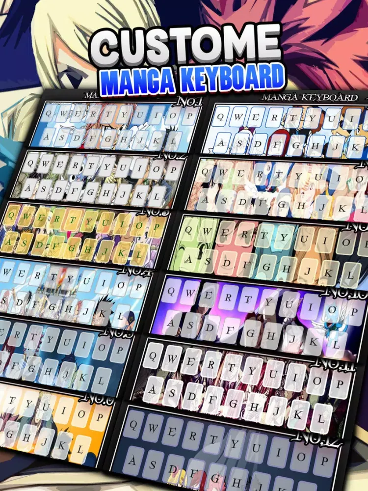 Keyboard Manga Wallpaper Themes " for Fairy Tail " iPad  स्क्रीनशॉट