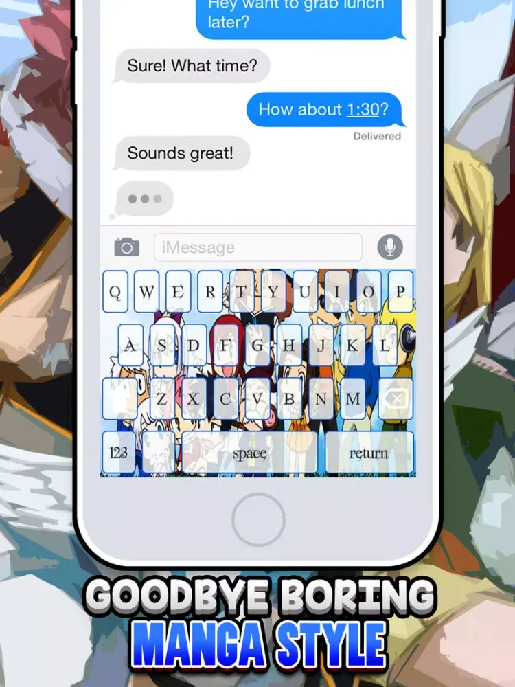Keyboard Manga Wallpaper Themes " for Fairy Tail " iPad  स्क्रीनशॉट