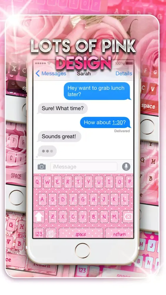Keyboard Color in Pink Design स्क्रीनशॉट