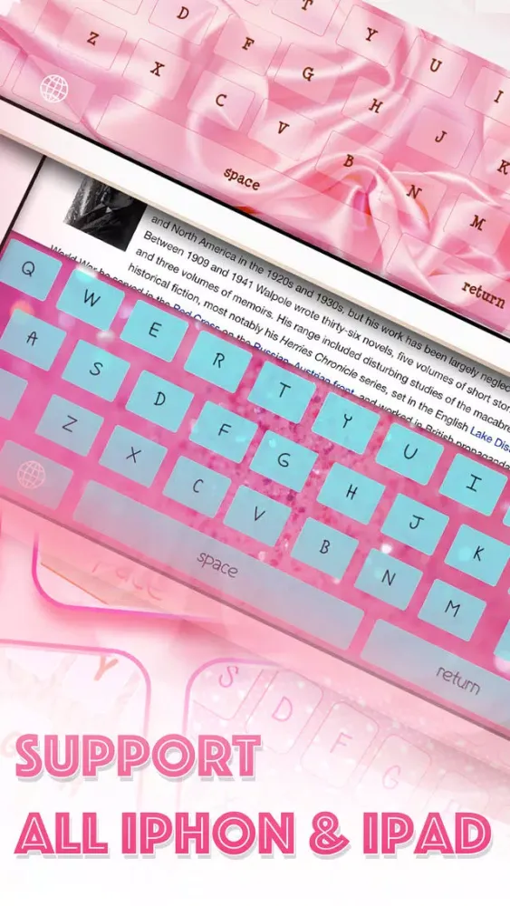 Keyboard Color in Pink Design स्क्रीनशॉट