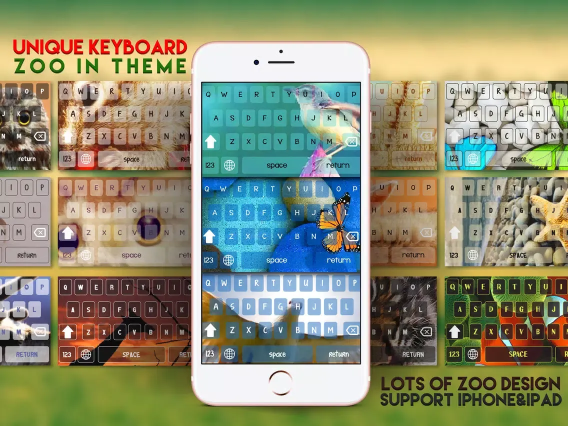 Captures d'écran de Animals Keyboard at The Zoo Wallpaper Themes iPad 