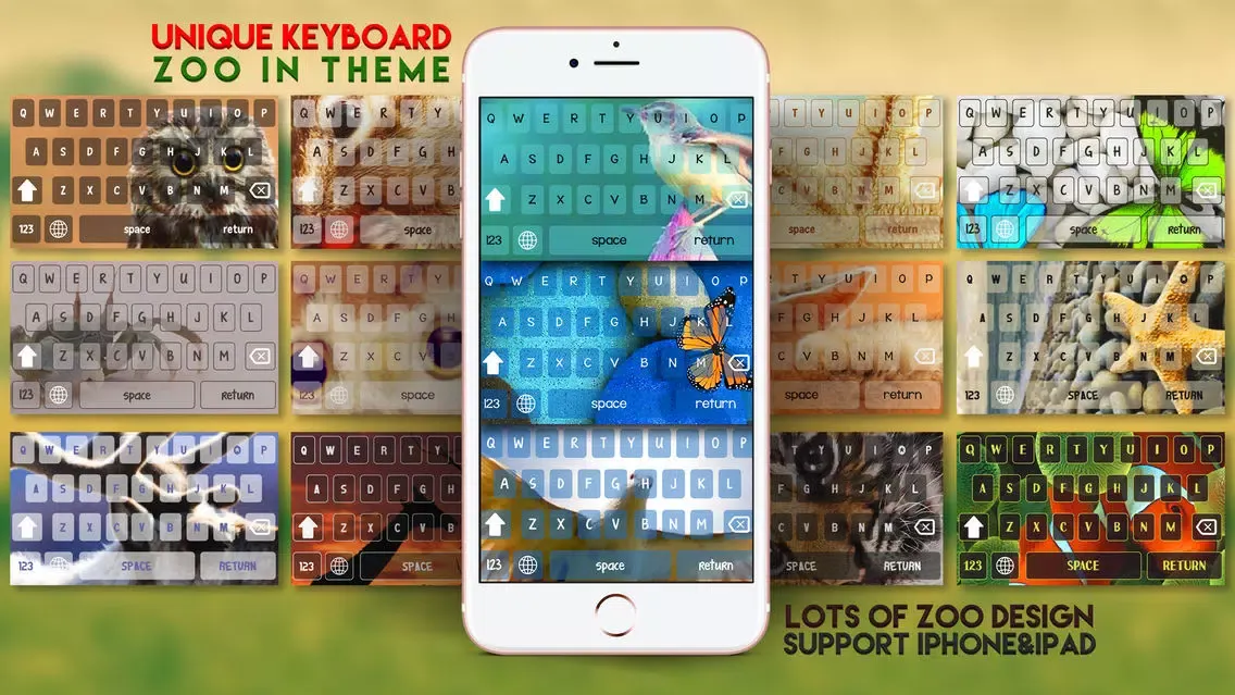 Captures d'écran de Animals Keyboard at The Zoo Wallpaper Themes