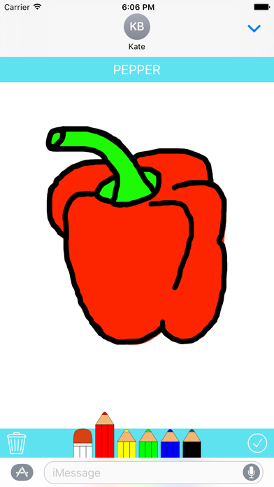 Tangkapan layar Draw One for iMessage