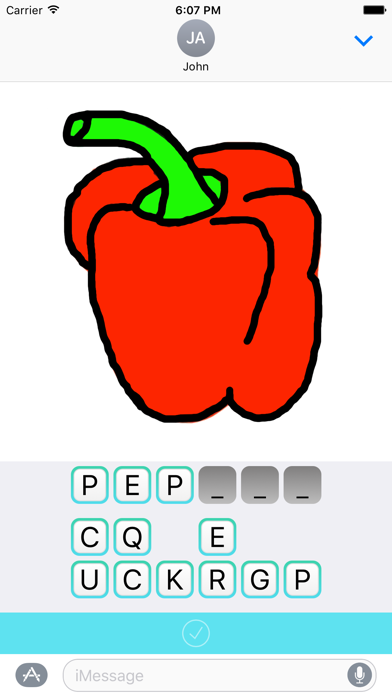 Tangkapan layar Draw One for iMessage