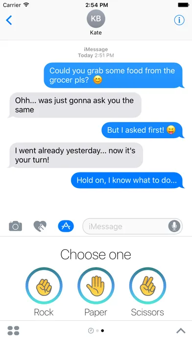 Tangkapan skrin Rock-Paper-Scissors for iMessage