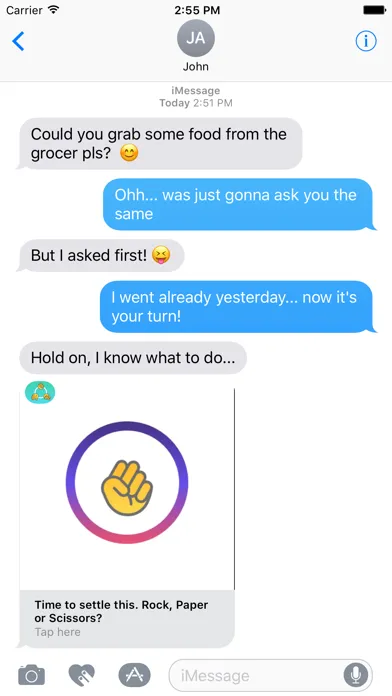 Tangkapan skrin Rock-Paper-Scissors for iMessage