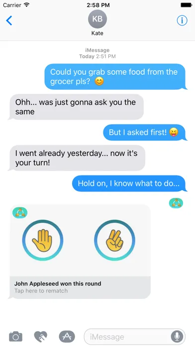 Tangkapan skrin Rock-Paper-Scissors for iMessage