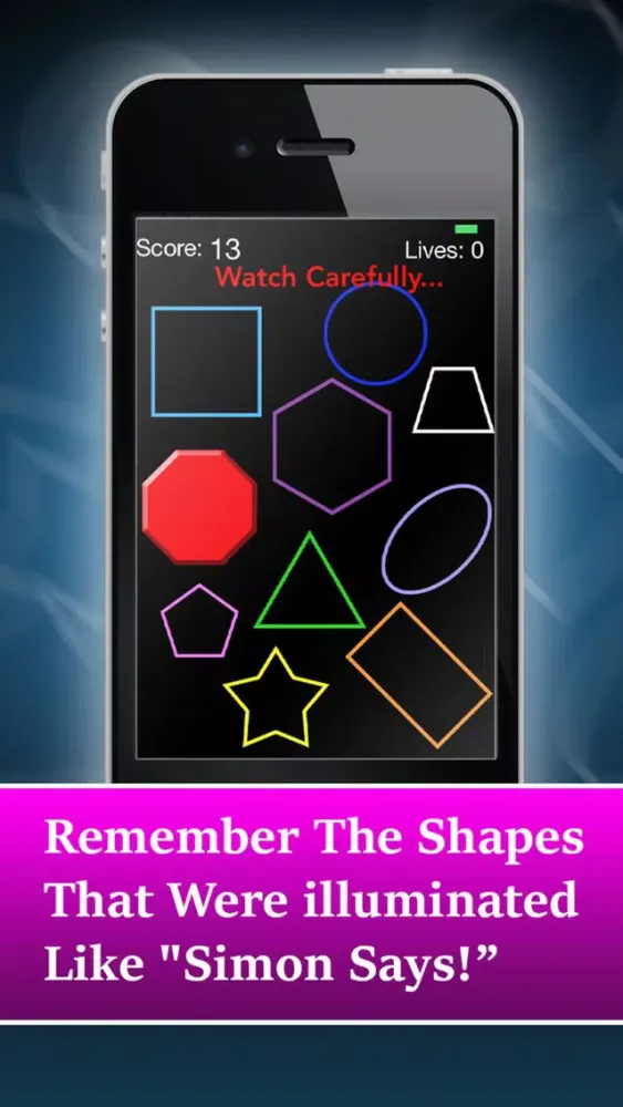 Remember The Shapes : A Cognitive Memory Function Brain Game स्क्रीनशॉट