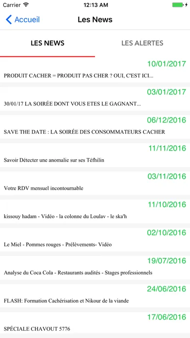 Capturas de tela do Infos Cacher