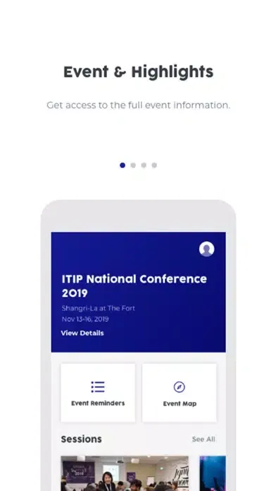 Captures d'écran de ITIP Events